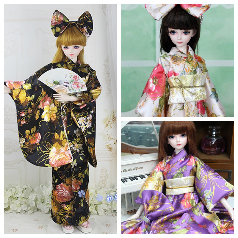 Japanese For Lifestyle - 1/6 1/4 1/3 อุปกรณ์เสริม BJD เสื้อผ้าตุ๊กตาญี่ปุ่นชุดกิโมโน