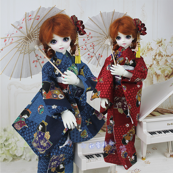 Japanese For Lifestyle - 1/6 1/4 1/3 BJD ชุดกิโมโนญี่ปุ่น Yukata