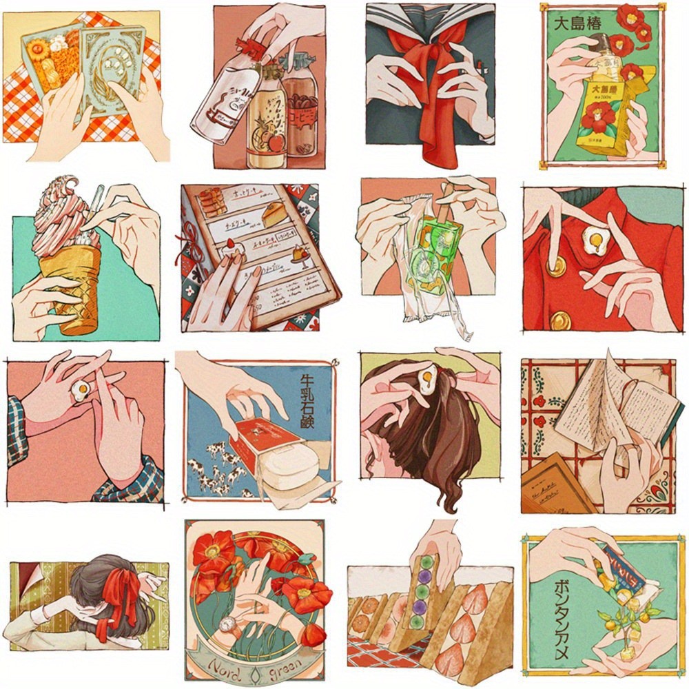 50 ชิ้น สติกเกอร์สไตล์วินเทจแบ - Lifestyle Of Japanese บทวิจารณ์และราคา