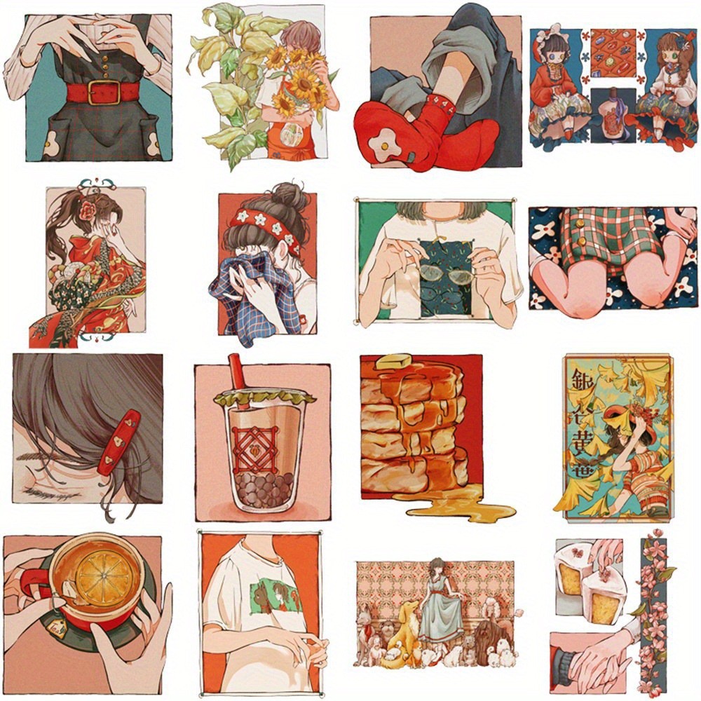 50 ชิ้น สติกเกอร์สไตล์วินเทจแบ - Lifestyle Of Japanese บทวิจารณ์และราคา
